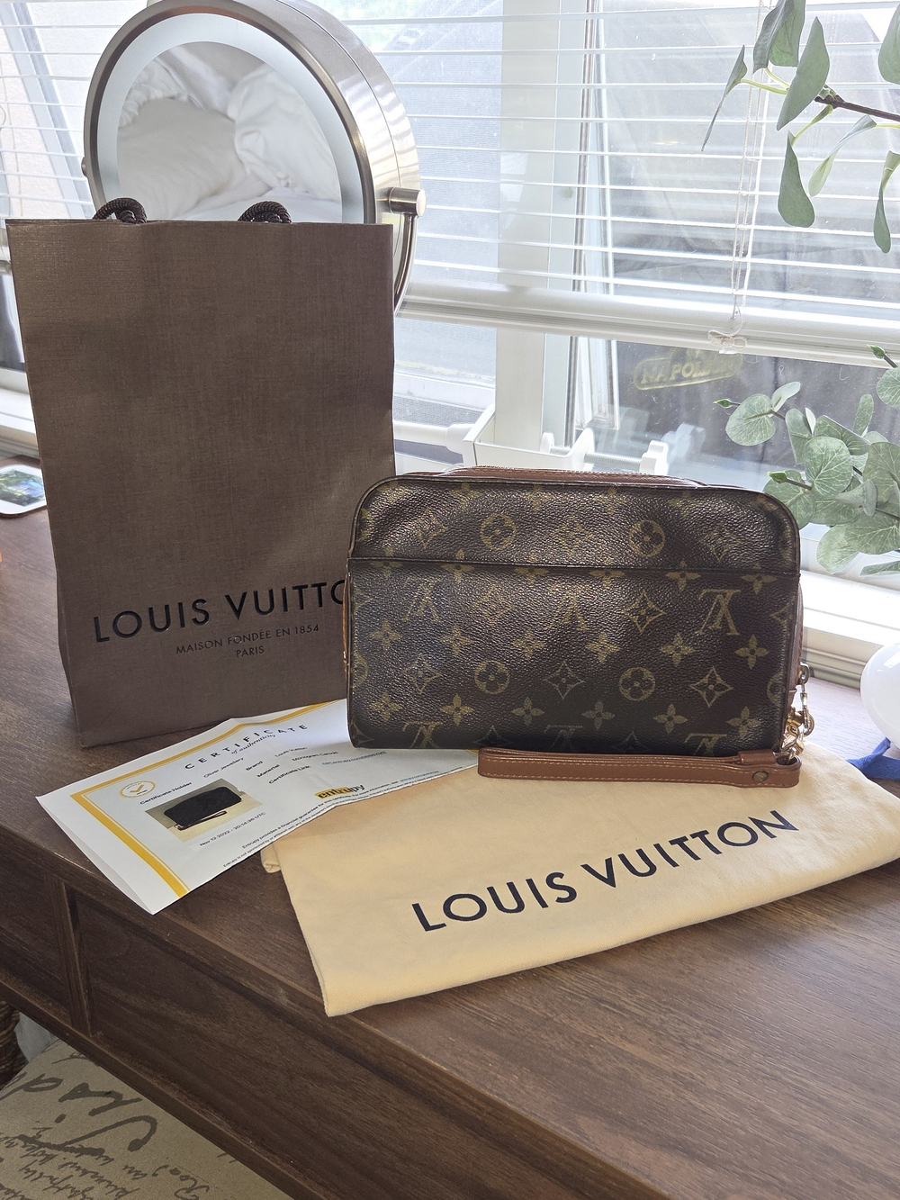 Authentic Louis Vuitton Monogram Orsay Clutch